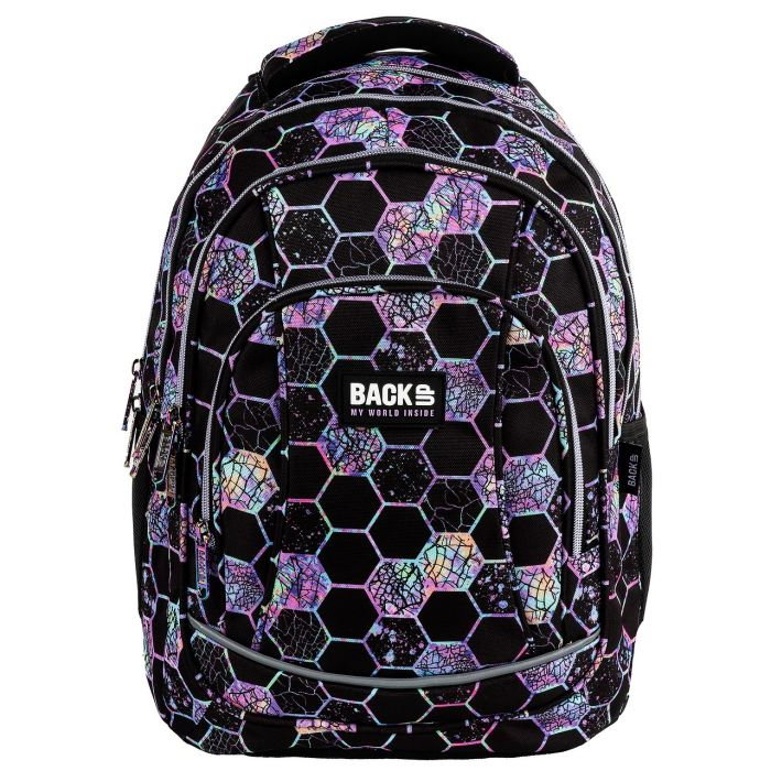 Rucsac Școlar BackUP 4 Compartimente Neon [3]