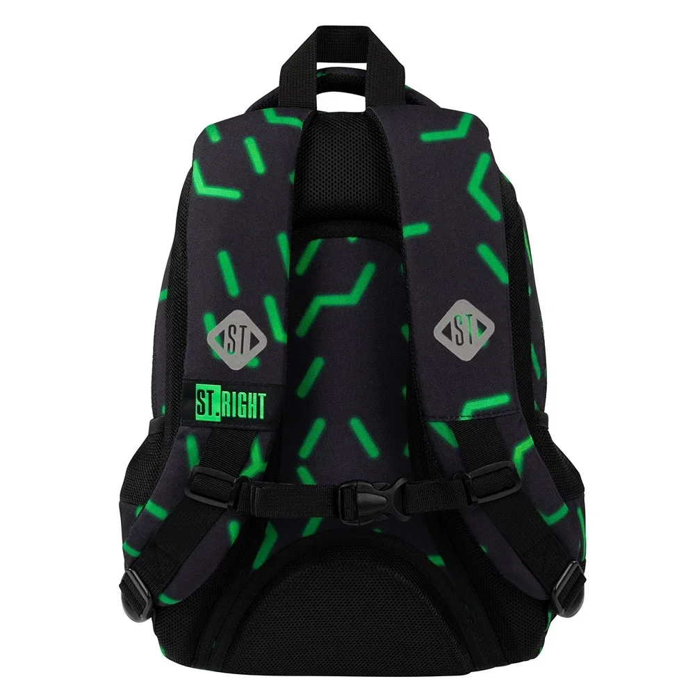 Rucsac copii St.Right Green Level, rucsac școlar ergonomic impermeabil cu 3 compartimente, potrivit pentru fete și băieți din Clasa 0, Clasa 1 și Clasa a 2-a. [3]