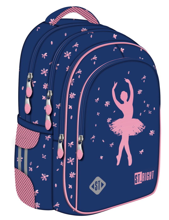 RUCSAC SCOLAR ST.RIGHT 4 COMPARTIMENTE BP-58 PINK BALLERINA 300950 [1]