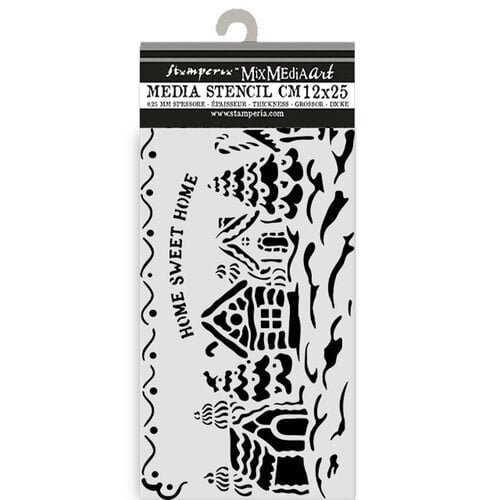 SABLON DECOR 12x25CM, PT EFECTE 3D, SPRAY SI MIX MEDIA, SAT DE CRACIUN KSTDL123/48427 [2]