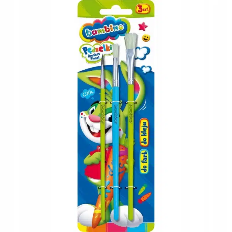 Set 3 Pensule Bambino Nr. 4, 8, 16 pentru Vopsea și Lipici 002847 [1]