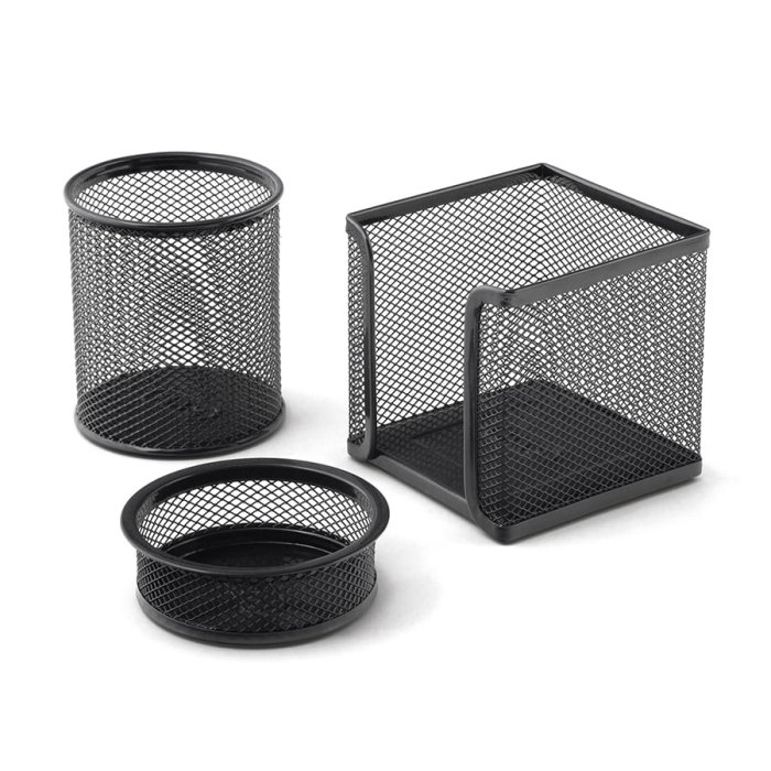 Set 3 Suporturi pentru Birou, Metalice, Negre 122704 [1]