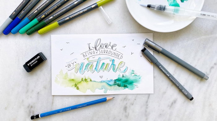 Set Arta si Caligrafie Staedtler Hand Lettering Aquarell 11 Piese 61 3001-2 [3]