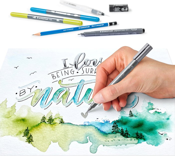 Set Arta si Caligrafie Staedtler Hand Lettering Aquarell 11 Piese 61 3001-2 [5]