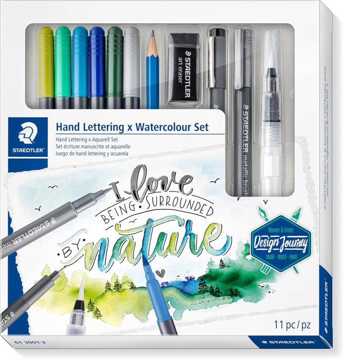 Set Arta si Caligrafie Staedtler Hand Lettering Aquarell 11 Piese 61 3001-2 [1]
