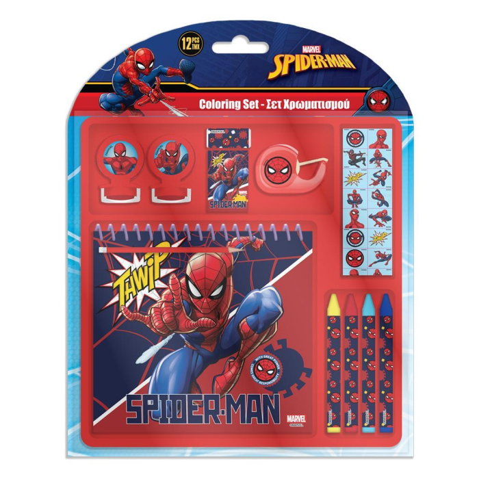 Set de Colorat Spider-Man 12 Piese - 17.5x18.5cm [1]