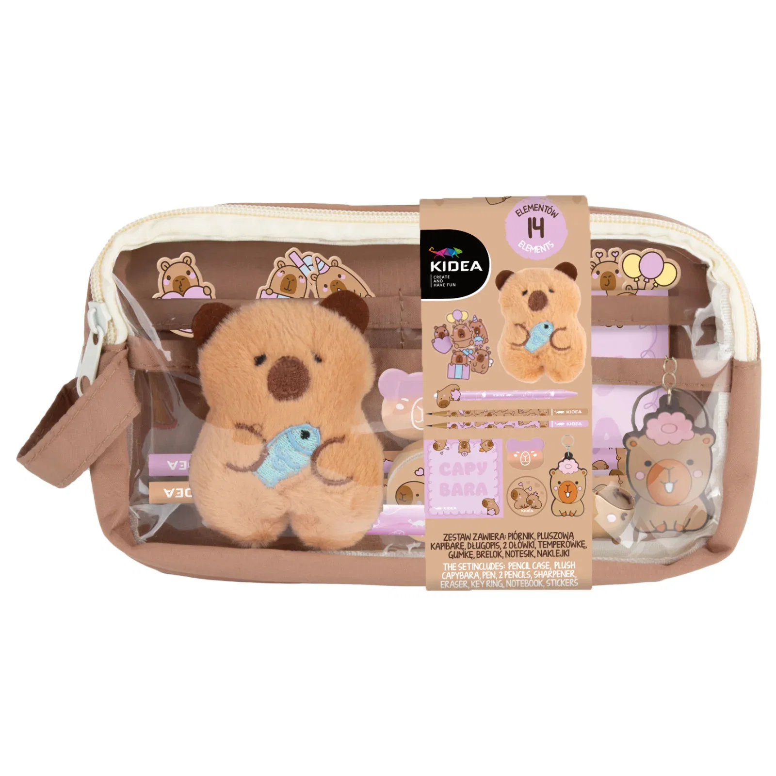 Set Școală 10 Piese Capybara Kidea cu Penar - [1]