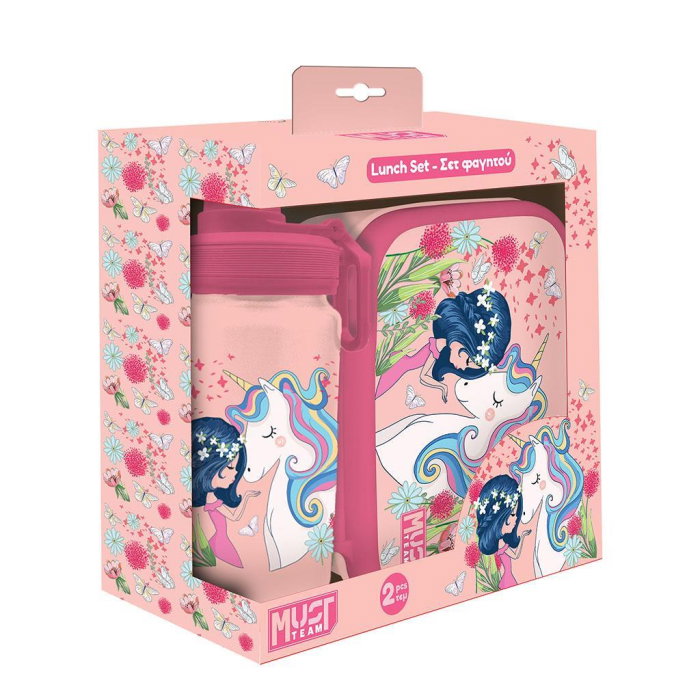 Set Școală Cutie Sandwich și Sticlă Apă Aluminiu Must Team Unicorn 000587512 [1]