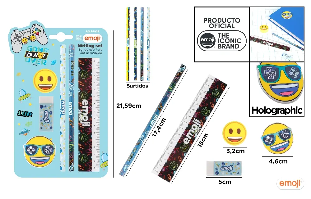 SET SCOLAR IPB 6 PIESE ALBASTRU EMOJI EM24006 [1]
