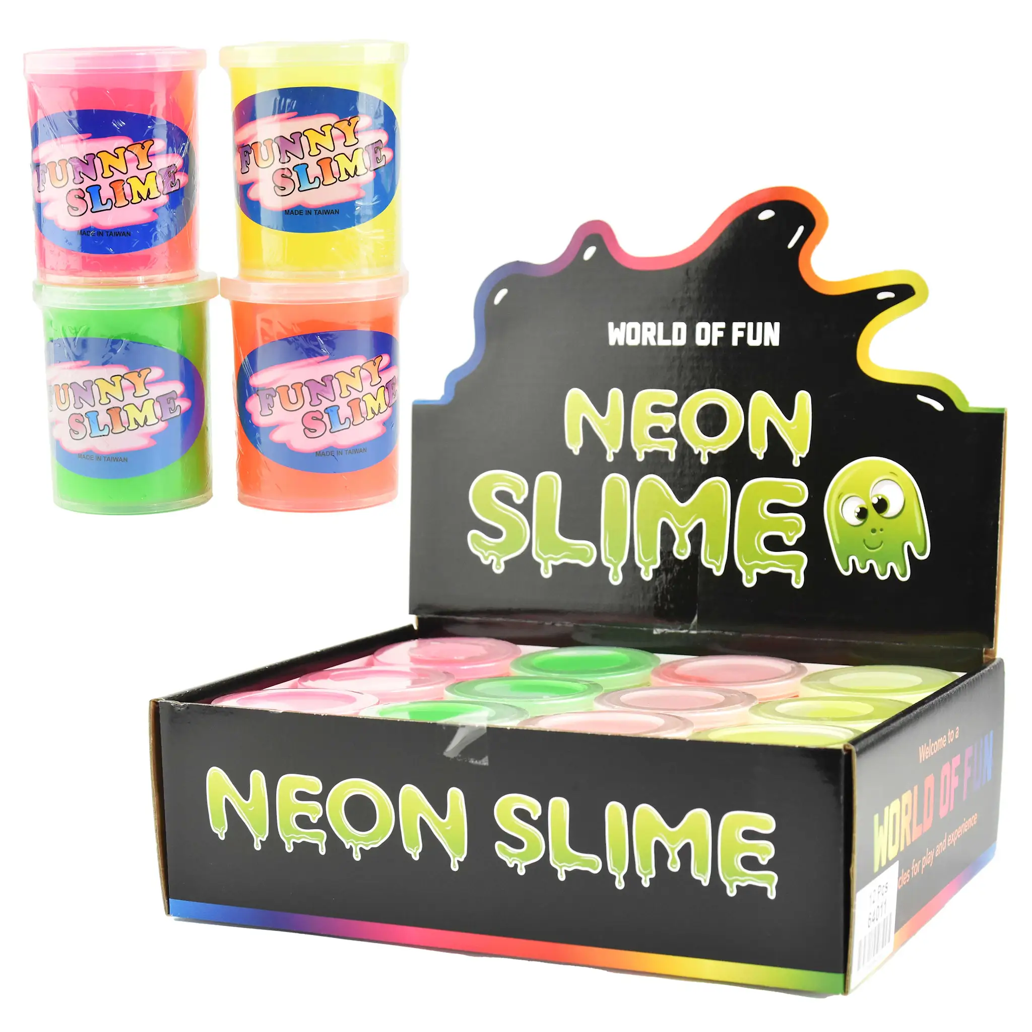 Slime în Cutie 130gr - Culori Neon Vibrante 7cm 64011 - Asortat Non-Toxic [1]