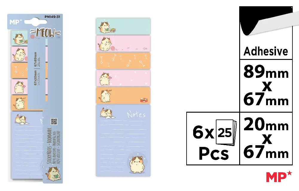 STICK INDEX IPB MEOW 20*67MM 6*25PCS PN149-31 [1]