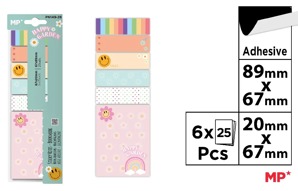 STICK INDEX IPB SMILEY FACES 20*67MM 6*25PCS PN149-28 [1]