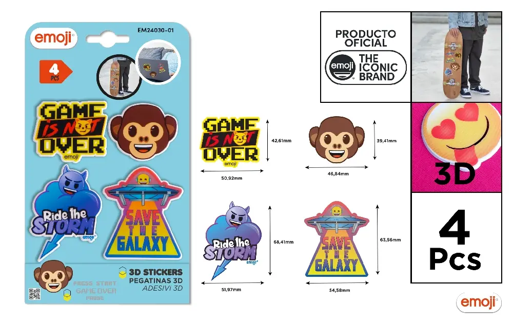 STICKER 3D IPB 4 BUC EMOTICOANE EM24030-01 [1]