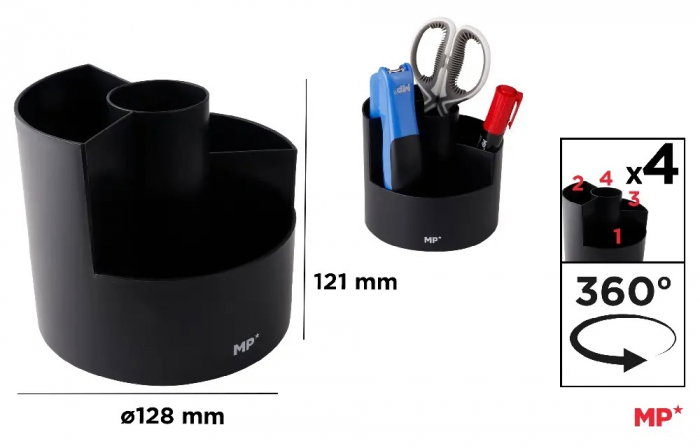 SUPORT CREIOANE IPB ROTATIV  PLASTIC NEGRU 128*121MM PA964N [1]