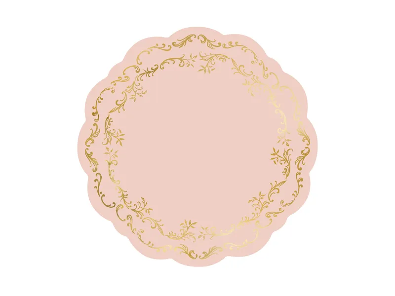 Suport Farfurii Roz-Auriu 35.5cm 6/Set [2]