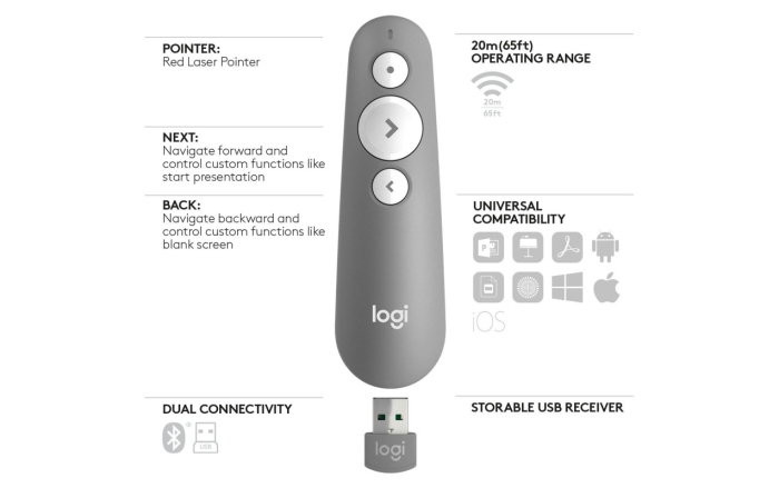 Telecomanda wireless pentru prezentari si slideuri Logitech R500s [5]