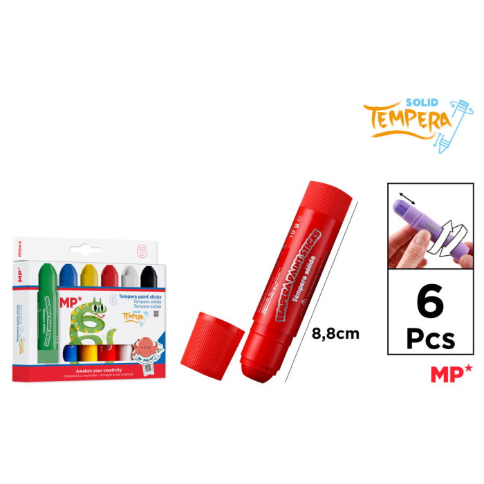 Tempera Stick IPB 6 Culori/Set PP204-6 [1]