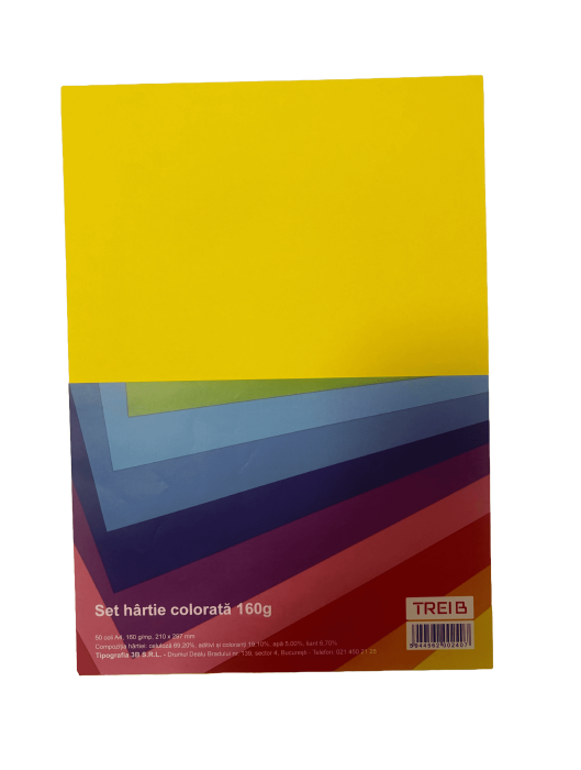 CARTON COLOR A4 160GR 50COLI/SET GALBEN [1]