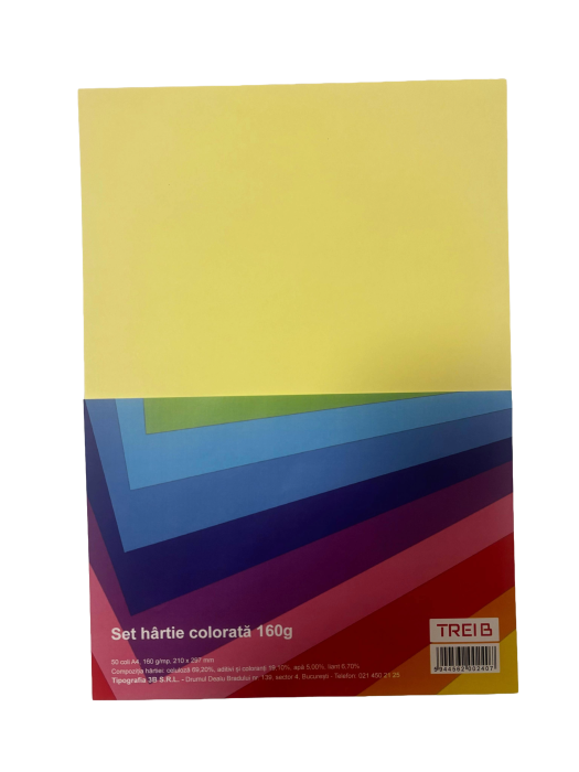 CARTON COLOR A4 160GR 50COLI/SET GALBEN PAL [1]