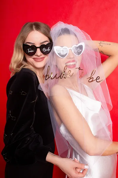 Voal Alb Mireasă "Bride to be" 63cm WEL2-008 [3]
