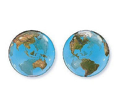 Baloane si accesorii - GOD BALON FOLIE ALUMINIU QL Bubble "GLOBE", 56cm 16871