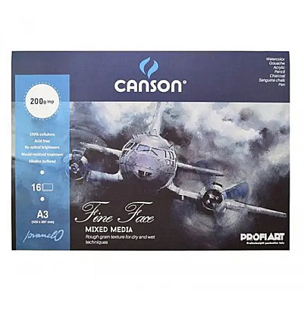 Blocuri de desen profesionale - PR BLOC FINE FACE CANSON  WRUM A4 16F/200GR