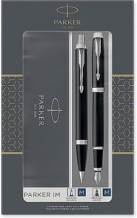 INSTRUMENTE SCRIS DE LUX SI CADOURI - PARKER SET IM DUO STANDARD BLACK-SILVER STILOU + PIX CT 160390