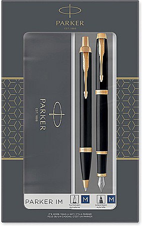 Seturi Instrumente de lux - PARKER SET IM DUO LQ BLACK GOLD STILOU + PIX GT 160391