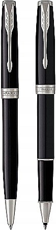 PARKER SET SONNET DUO ROLLER + PIX CT, BLACK AND SILVER 160398 [2]