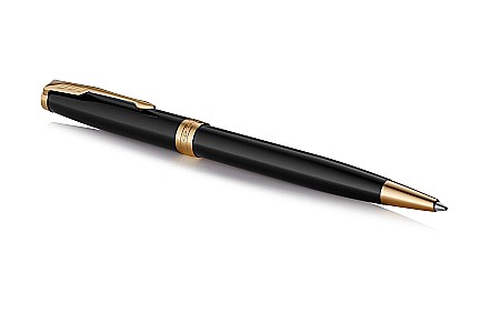 PARKER SET SONNET DUO STILOU + ROLLER GT, PENITA M, BLACK LACQUER AND GOLD 160394 [2]