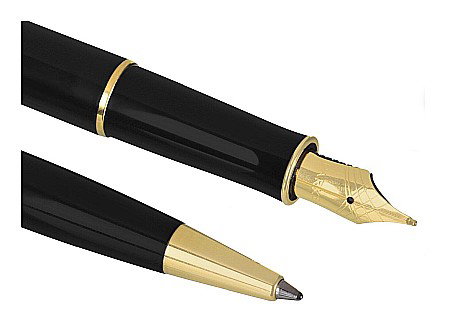 PARKER SET SONNET DUO STILOU + ROLLER GT, PENITA M, BLACK LACQUER AND GOLD 160394 [3]