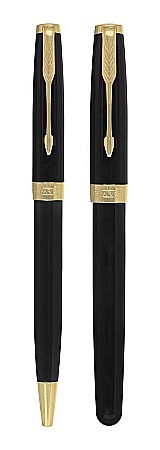 PARKER SET SONNET DUO STILOU + ROLLER GT, PENITA M, BLACK LACQUER AND GOLD 160394 [6]