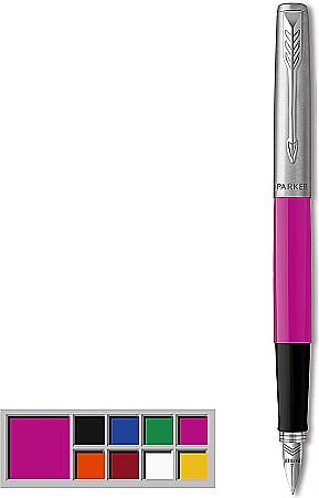 Stilouri si Rollere cu Cerneala - PARKER STILOU JOTTER ORIGINAL ROZ M + 2 PATROANE CERNEALA 160383