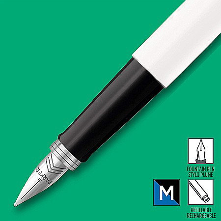 PARKER STILOU JOTTER ORIGINAL ALB M + 2 PATROANE CERNEALA 160378 [2]