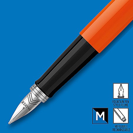 PARKER STILOU JOTTER ORIGINAL PORTOCALIU M + 2 PATROANE CERNEALA 160379 [2]