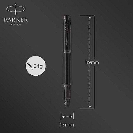 Stilou Parker IM Royal Achromatic Black BT Peniță F [2]