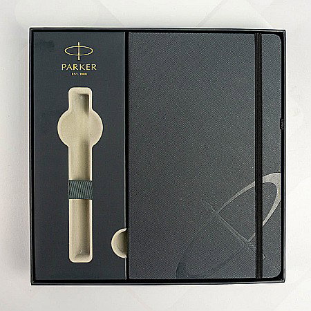 PARKER PREMIUM NOTES CU ELASTIC NEGRU + CUTIE CADOU 161040 [2]