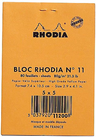 RH BLOC NOTES A7 80F N11 AR ORANGE RHODIA 11200C [4]
