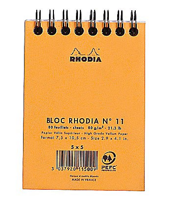 RH BLOC NOTES A7 SPIRA 80F AR ORANGE RHODIA 11500C [2]