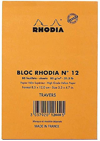 RH BLOC NOTES 8.5*12CM 80F N12 DR ORANGE RHODIA 12600C [2]