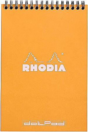 Caiete pentru studenti - RH BLOC NOTES A5 SPIRA 80F DOTS ORANGE RHODIA 16503C