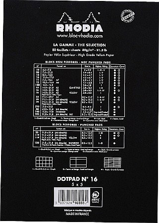 RH BLOC NOTES A5 80F N16 DOTS BLACK RHODIA 16559C [1]