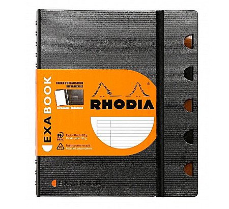 Caiete de Calitate - RH EXABOOK CAIET REINCARCABIL A5 80F SPIRA DR PP BLACK RHODIA 132576C