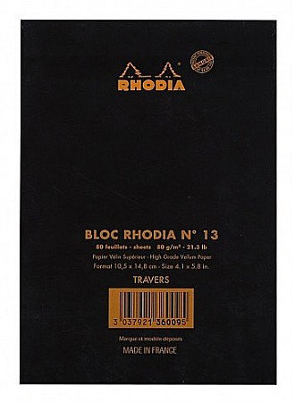RH BLOC NOTES A6 80F N13 DR BLACK RHODIA 136009C [1]