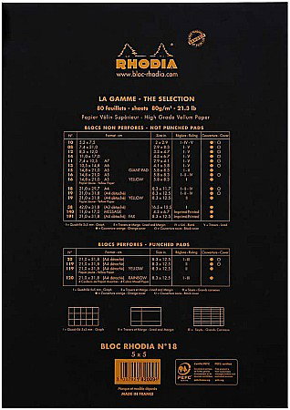 RH BLOC NOTES A4 80F N18 AR BLACK RHODIA 182009C [2]