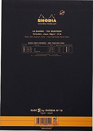 RH BLOC NOTES A4 80F N18 DR BLACK RHODIA 182012C [2]