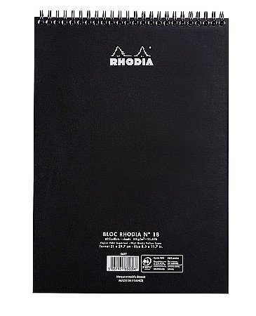 BLOC NOTES A4 SPIRA 80F DOT PAD BLACK RHODIA 185039C [2]