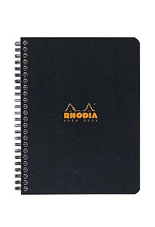 Carnetele, notesuri pt studenti - RH CAIET A5 80F DR SPIRA BLACK COVER RHODIA 193469C