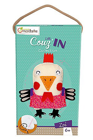 DE SEZON - CF KIT CREATIV BRODERIE GAINA HEN LITTLE COUZ'IN AVENUE MANDARINE 52652O