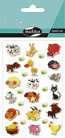 Etichete scolare si stickere - CF STICKER 3D COOKY 7.5*12CM MAILDOR ANIMALE DOMESTICE 560352C